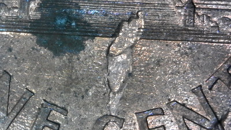 1997-P-Lincoln-Memorial-Cent-With-Huge-Struck-Through-Found-CRH!-Not-PSD!